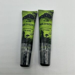 Bath&Body Works Disney Maleficent Lip Gloss .47oz Plum+Midnight Berries Set Of 2